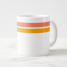 Leuke Oranje Yellow Salmon Racing Stripes op Wit