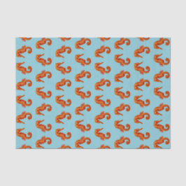 Leuke oranje zeepaardprint tissuepapier