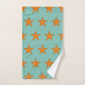 Leuke Oranje zeester Cartoon Bad Handdoek (Handdoek)