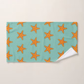 Leuke Oranje zeester Cartoon Bad Handdoek (Handdoek)