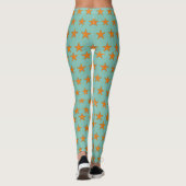 Leuke Oranje zeester Cartoon Leggings (Achterkant)
