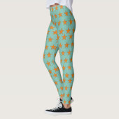 Leuke Oranje zeester Cartoon Leggings (Links)