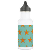 Leuke Oranje zeester Cartoon Waterfles (Links)