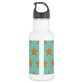 Leuke Oranje zeester Cartoon Waterfles (Achterkant)