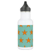 Leuke Oranje zeester Cartoon Waterfles (Rechts)