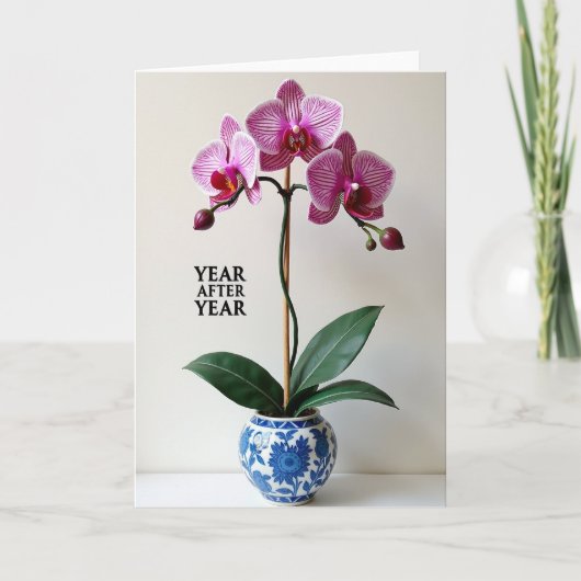 Leuke Orchidee Verjaardagskaart Kaart (Voorkant)