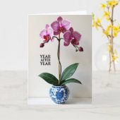 Leuke Orchidee Verjaardagskaart Kaart (Gele Bloem)