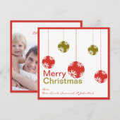 Leuke Ornamenten Vrolijke Kerst Kaarten (Voorkant / Achterkant)