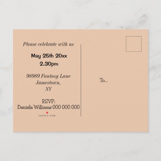 Leuke otter baby in een mand - Kids Verjaardag Uitnodiging Briefkaart (Achterkant)