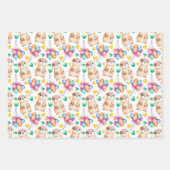 Leuke otter kleurrijke ballon & liefde Kinder Inpakpapier Vel (Voorkant 3)