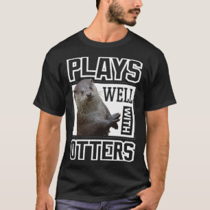 Leuke otter speelt goed met otters vrouwen Kinder T-shirt