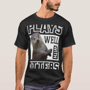 Leuke otter speelt goed met otters vrouwen Kinder T-shirt