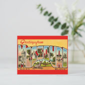 Leuke oude Missouri-groet op ansichtkaart Briefkaart (Staand voorkant)