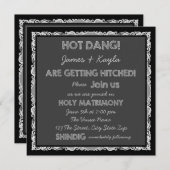 Leuke oude school rustieke schoolbord land bruilof kaart (Voorkant / Achterkant)