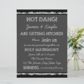 Leuke oude school rustieke schoolbord land bruilof kaart (Staand voorkant)