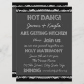 Leuke oude school rustieke schoolbord land bruilof kaart (Voorkant / Achterkant)