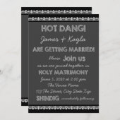 Leuke oude school rustieke schoolbord land bruilof kaart (Voorkant / Achterkant)