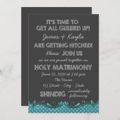 Leuke oude school schoolbord land bruiloft kaart (Voorkant / Achterkant)