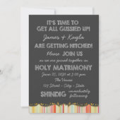 Leuke oude school schoolbord land bruiloft kaart (Voorkant)