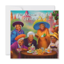 Leuke oudere Dames High Tea Garden Party etnische