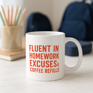 Leuke ouders Mok; Vloeiend in huiswerk excuses Koffiemok
