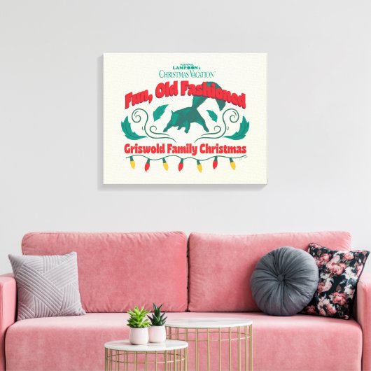 Leuke, ouderwetse Griswold familie kerst Canvas Afdruk (Insitu (Woonkamer))