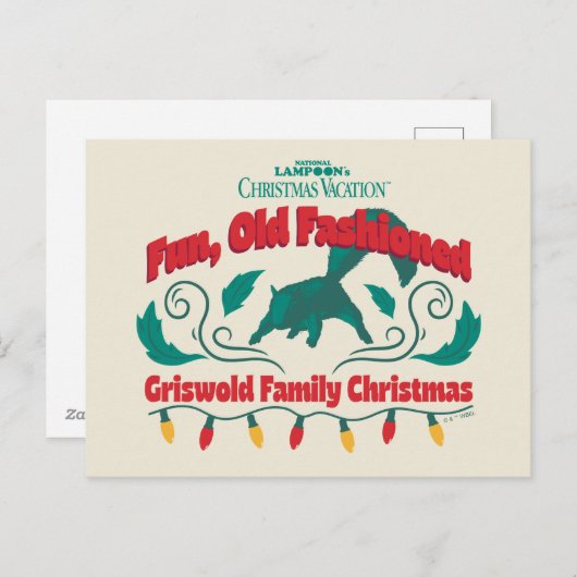 Leuke, ouderwetse Griswold familie kerst Feestdagenkaart (Voorkant / Achterkant)