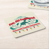 Leuke, ouderwetse Griswold familie kerst Kartonnen Onderzetters (Schuin)