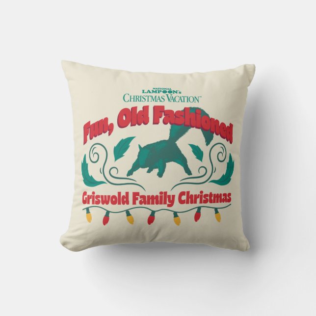 Leuke, ouderwetse Griswold familie kerst Kussen (Voorkant)