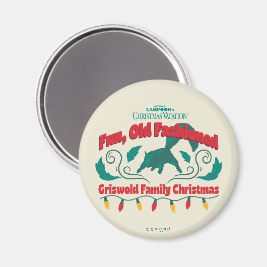 Leuke, ouderwetse Griswold familie kerst Magneet (Voorkant / Achterkant)