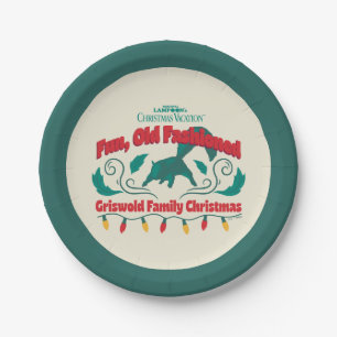 Leuke, ouderwetse Griswold familie kerst Papieren Bordje
