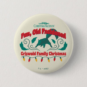 Leuke, ouderwetse Griswold familie kerst Ronde Button 5,7 Cm