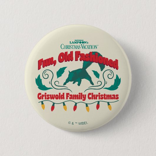 Leuke, ouderwetse Griswold familie kerst Ronde Button 5,7 Cm (Voorkant)