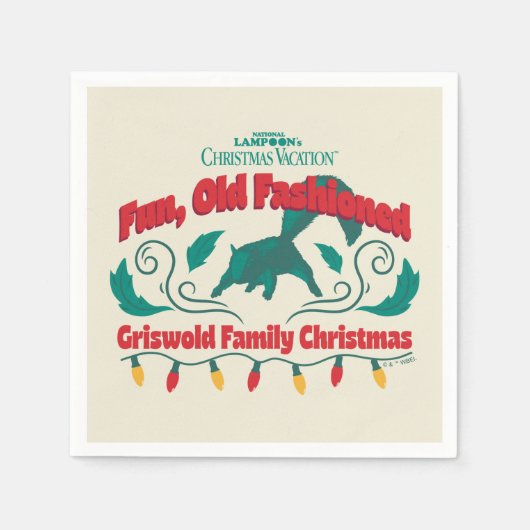 Leuke, ouderwetse Griswold familie kerst Servet (Voorkant)