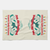 Leuke, ouderwetse Griswold familie kerst Theedoek (Horizontaal)