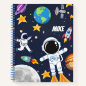 Leuke Outer Space Astronaut & Planets, Schattigee Notitieboek (Voorkant)