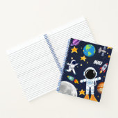 Leuke Outer Space Astronaut & Planets, Schattigee Notitieboek (Binnen)