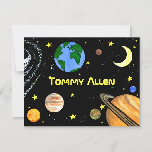 Leuke Outer Space Notitiekaart (Voorkant)