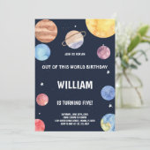 Leuke Outer Space Rocket Theme voor kinderen Kaart (Staand voorkant)