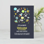 Leuke Outer Space Thema - Astronauten en Raketsche Kaart (Staand voorkant)