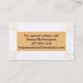 Leuke ovenfornuis koekje bakken visitekaartjes (Achterkant)