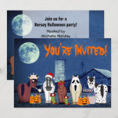 Leuke paarden in kostuums ~ Paard Halloween Party Kaart (Voorkant / Achterkant)