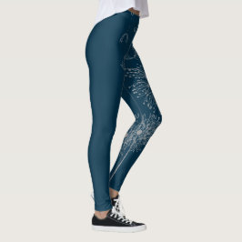 Leuke paardenbloem bloem kunst leggings