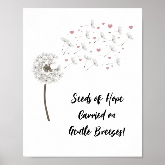 Leuke paardenbloem Inspirerend Quote Floral Poster (Voorkant)