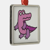 Leuke paarse alligator metalen ornament (Rechts)