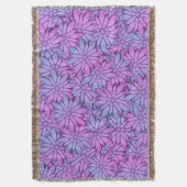 Leuke paarse bloemen deken (Voorkant Verticaal)