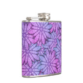 Leuke paarse bloemen heupfles (Rechts)