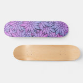 Leuke paarse bloemen persoonlijk skateboard (Horizontaal)