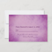 Leuke Paarse bloemen RSVP Kaartje (Achterkant)
