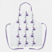 Leuke Paarse bloemen Schort (Voorkant)